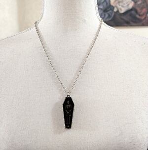 Alchemy Gothic Nosferatu Coffin Pendant Necklace
